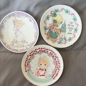 Precious Moments Holiday Ornament Plates - Multicolor